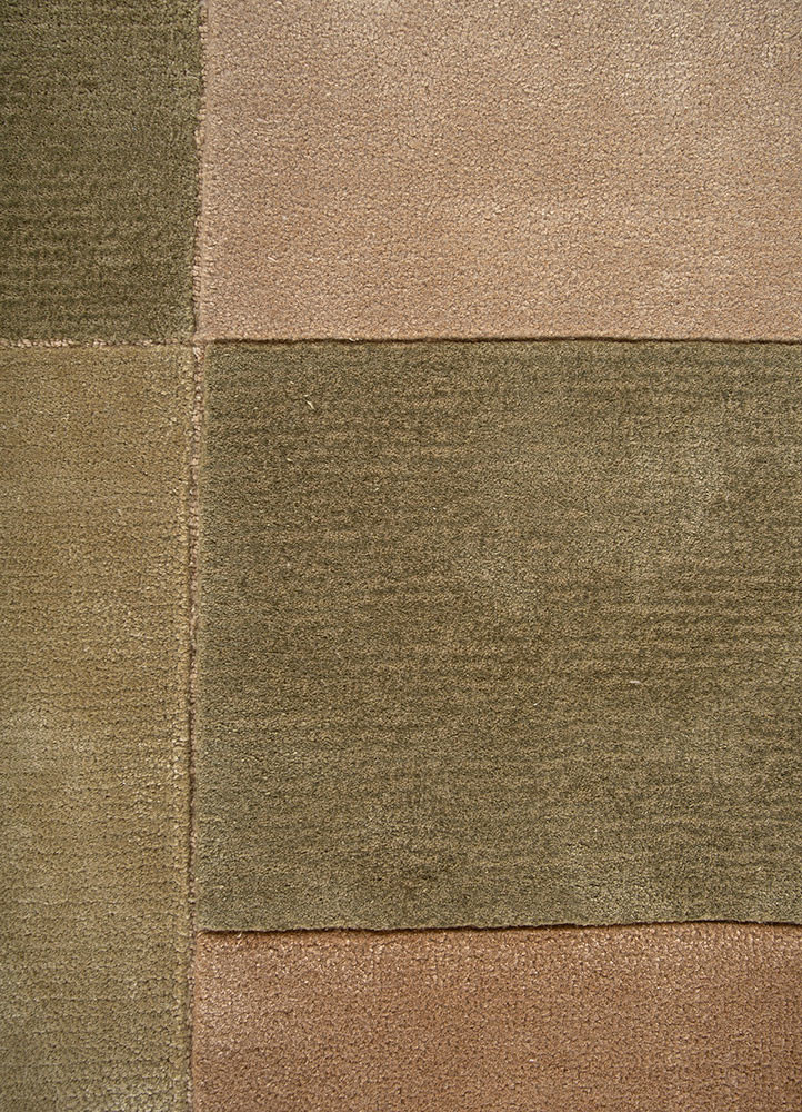 cera green wool and viscose hand tufted Rug - CloseUp