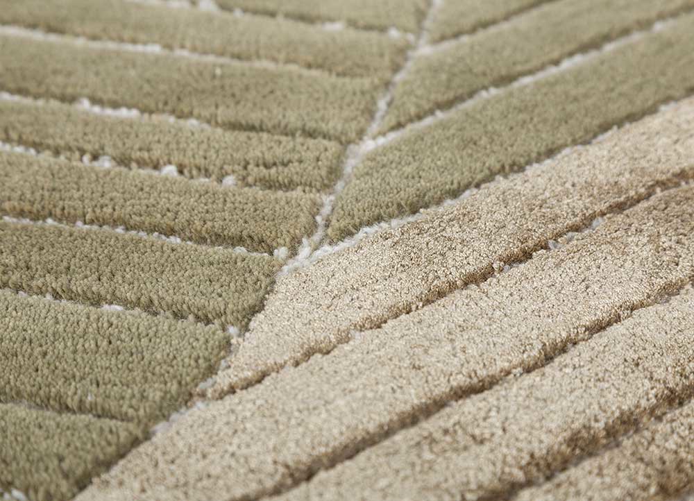 lucid green wool and viscose hand tufted Rug - CloseUp