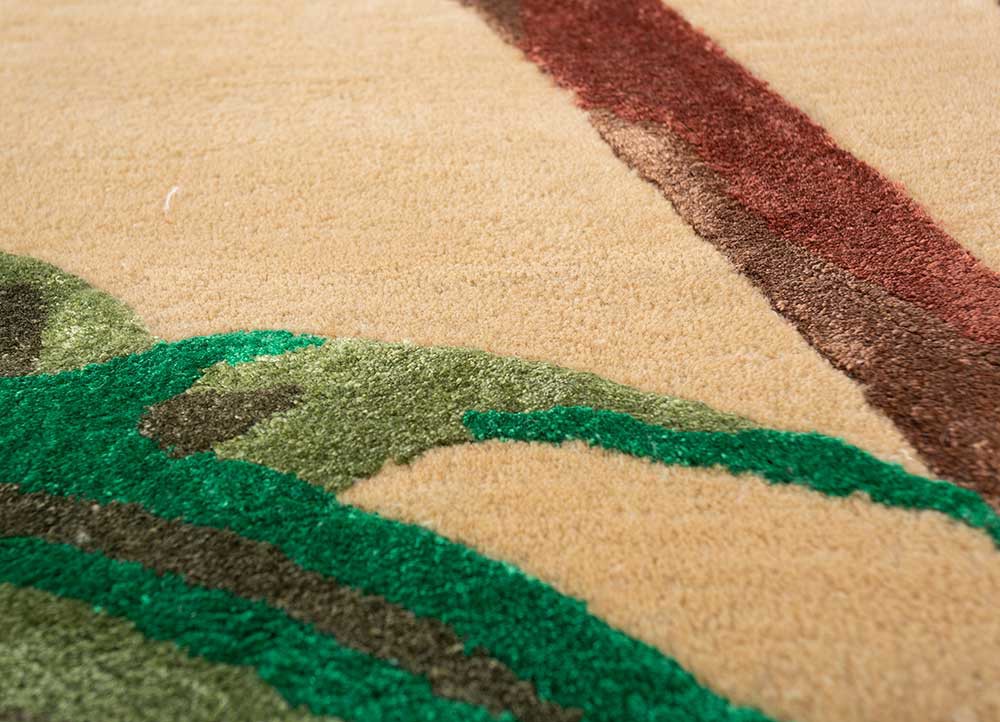 hacienda gold wool and viscose hand tufted Rug - CloseUp hacienda gold wool and viscose hand tufted Rug - CloseUp