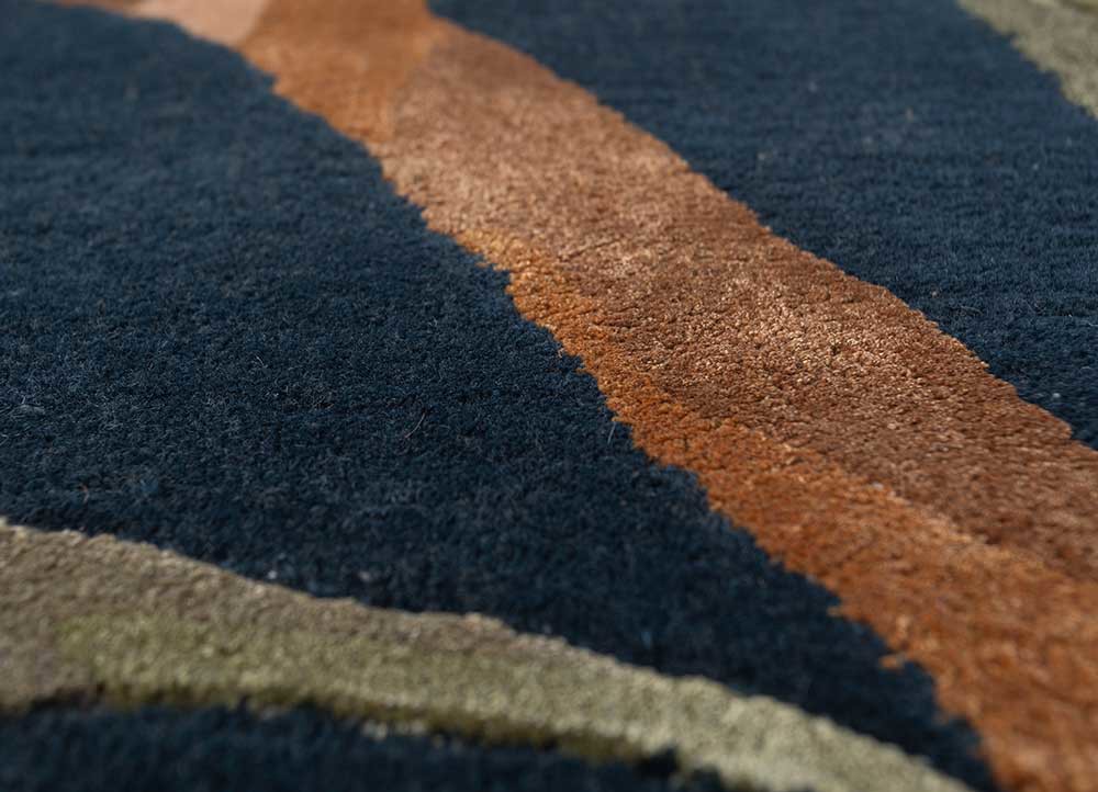 hacienda blue wool and viscose hand tufted Rug - CloseUp hacienda blue wool and viscose hand tufted Rug - CloseUp