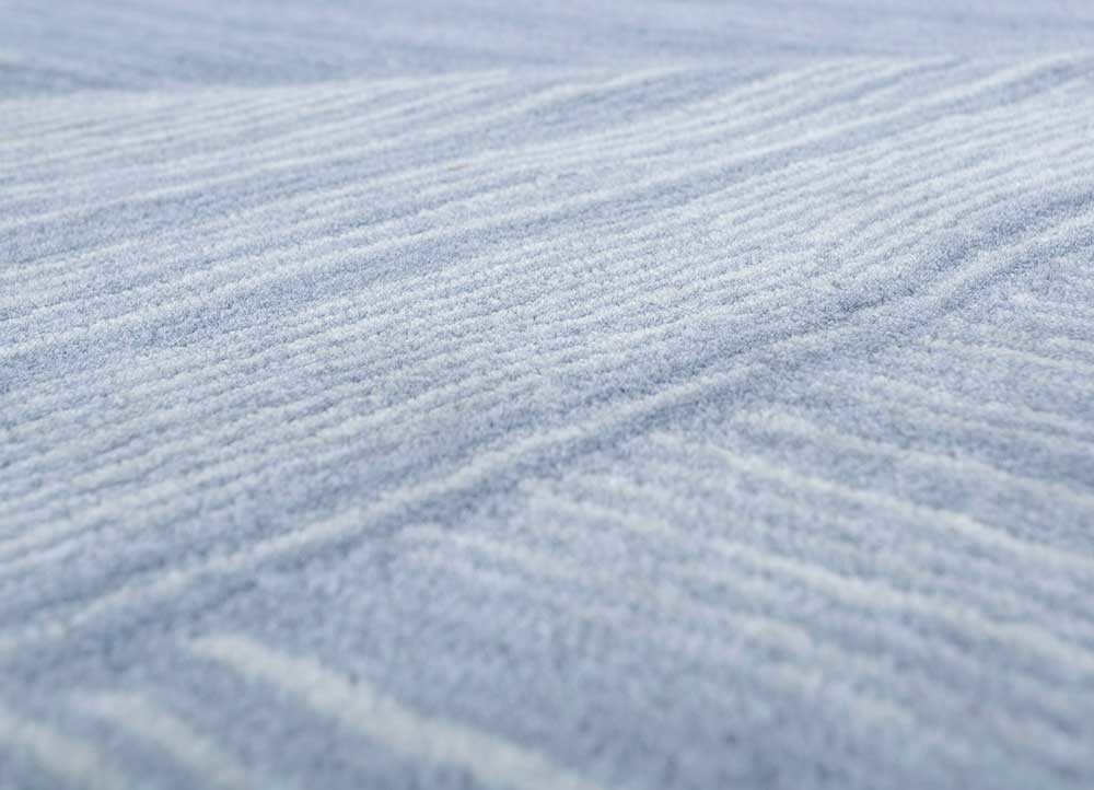 chroma blue wool hand tufted Rug - CloseUp