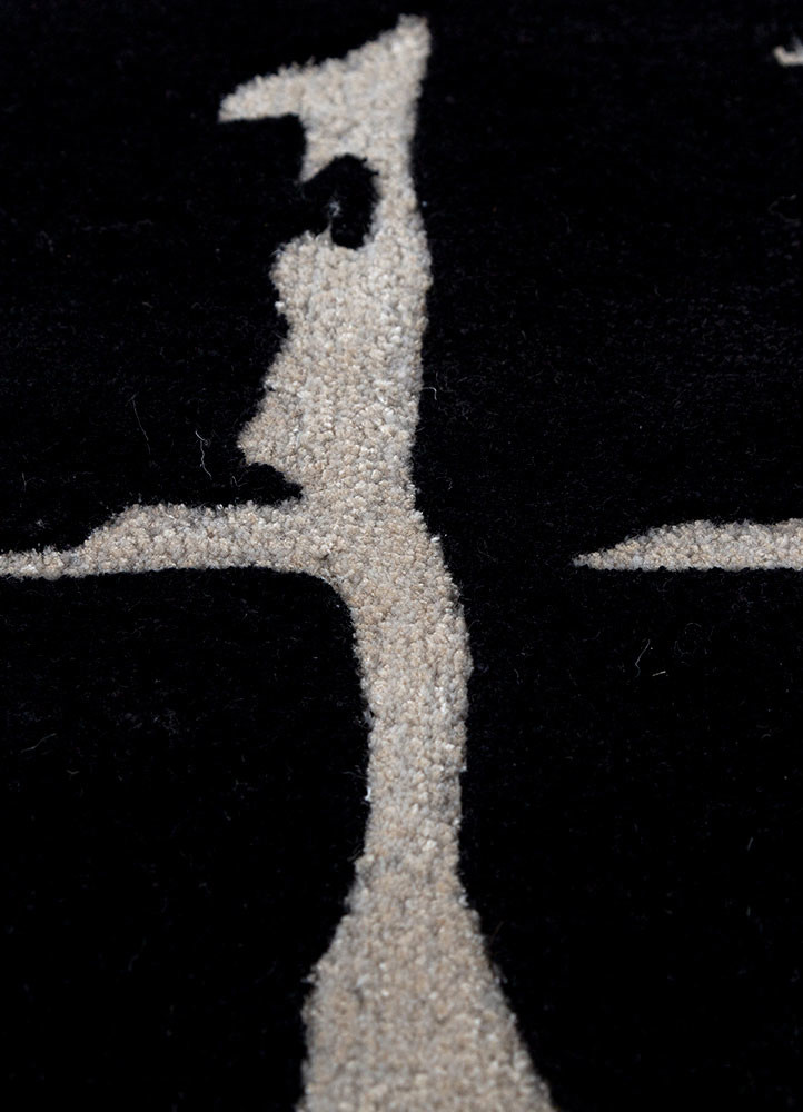 daa haus blue wool and viscose hand tufted Rug - CloseUp daa haus blue wool and viscose hand tufted Rug - CloseUp