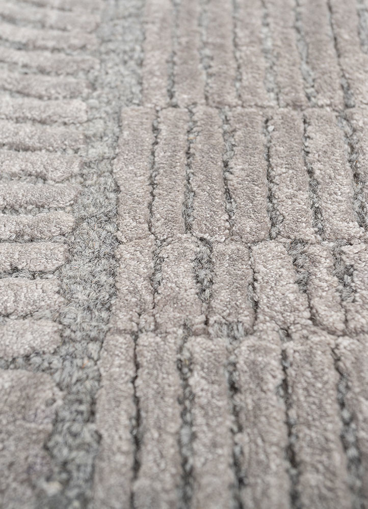 come around blue wool and viscose hand tufted Rug - CloseUp come around blue wool and viscose hand tufted Rug - CloseUp