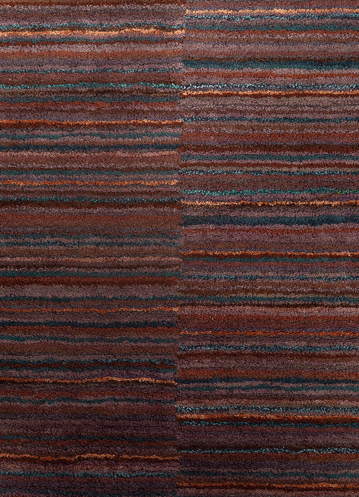 acar pink and purple wool and viscose hand tufted Rug - CloseUp