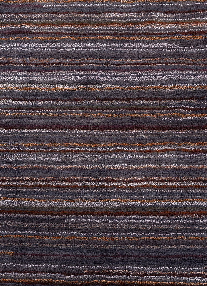acar grey and black wool and viscose hand tufted Rug - CloseUp acar grey and black wool and viscose hand tufted Rug - CloseUp