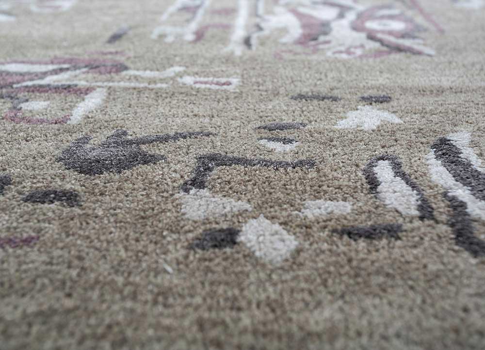 mythos grey and black wool and viscose hand tufted Rug - CloseUp mythos grey and black wool and viscose hand tufted Rug - CloseUp