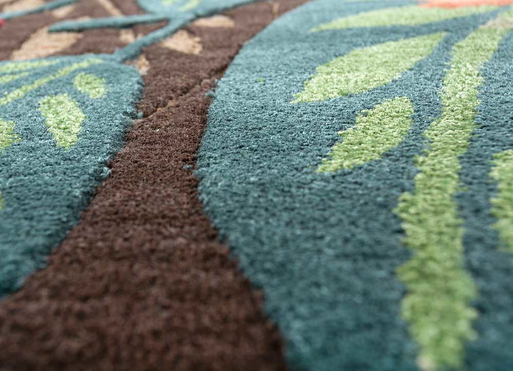 hacienda beige and brown wool and viscose hand tufted Rug - CloseUp hacienda beige and brown wool and viscose hand tufted Rug - CloseUp