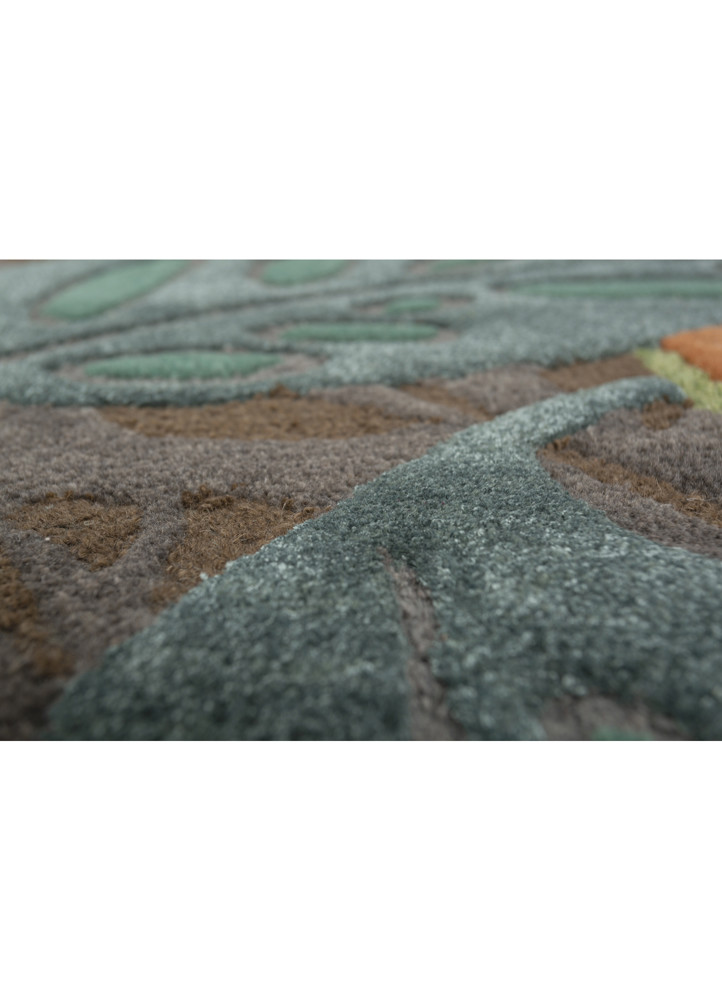 hacienda blue wool and viscose hand tufted Rug - CloseUp hacienda blue wool and viscose hand tufted Rug - CloseUp
