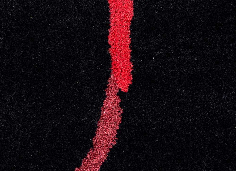 confetti grey and black wool and viscose hand tufted Rug - CloseUp