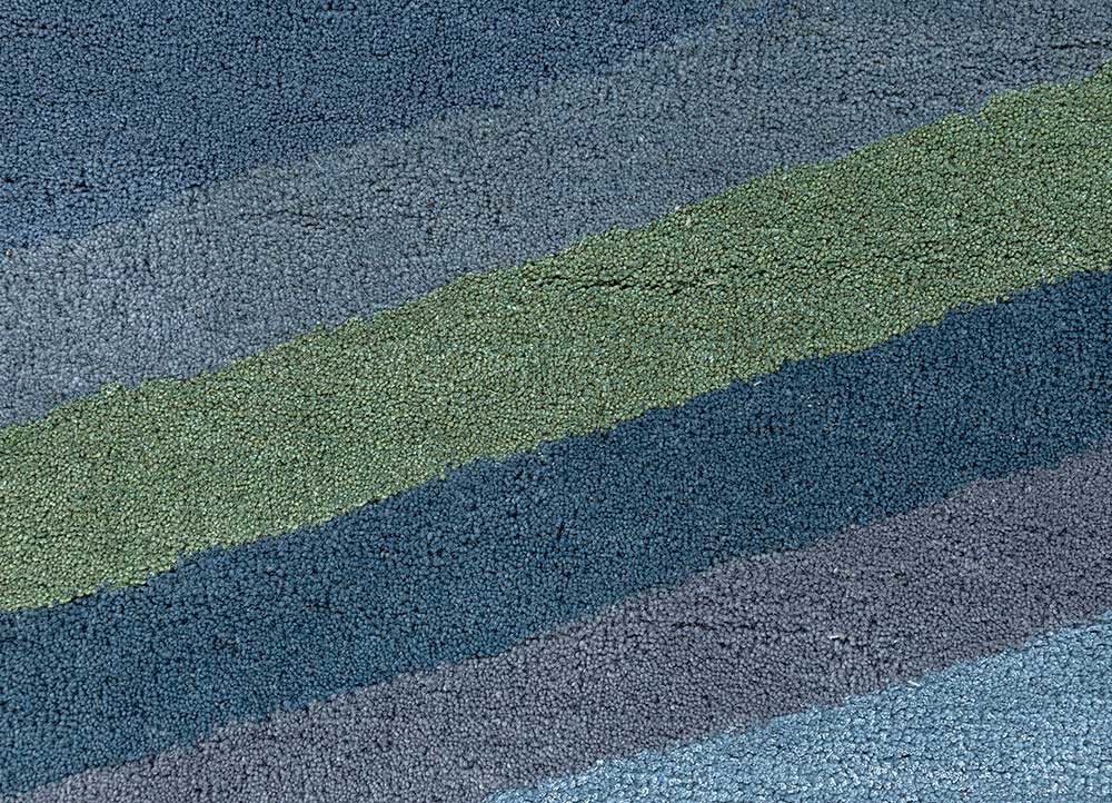 acar blue wool and viscose hand tufted Rug - CloseUp acar blue wool and viscose hand tufted Rug - CloseUp