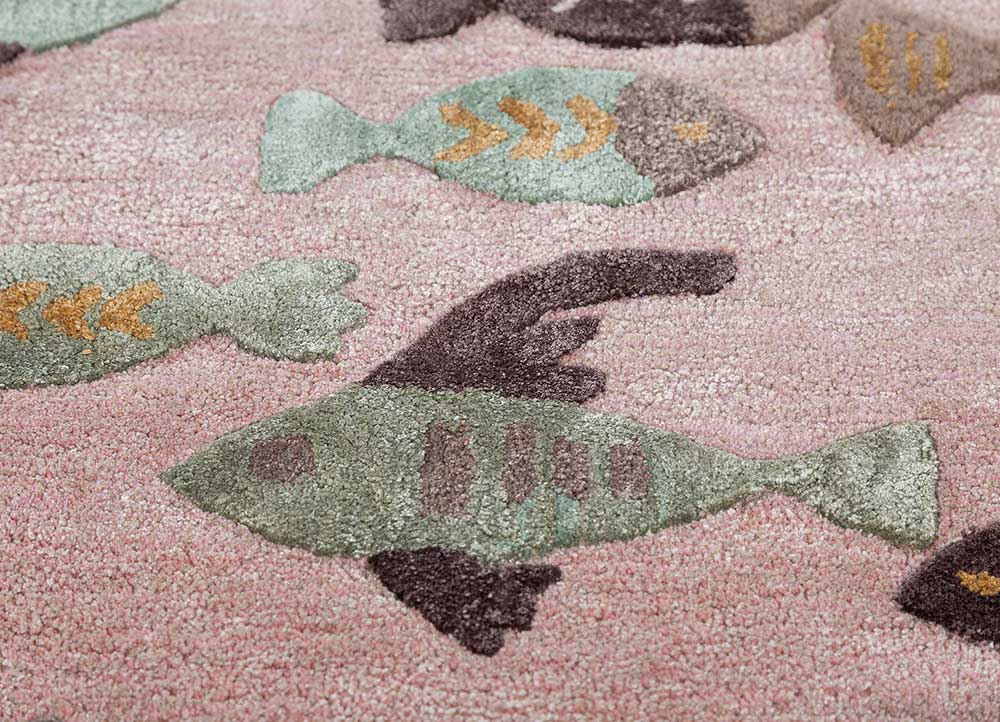 Confetti Pink and Purple Hand Tufted Wool and Viscose RugsTra14849