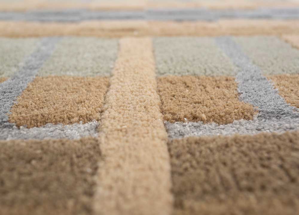 come around ivory wool and viscose hand tufted Rug - CloseUp