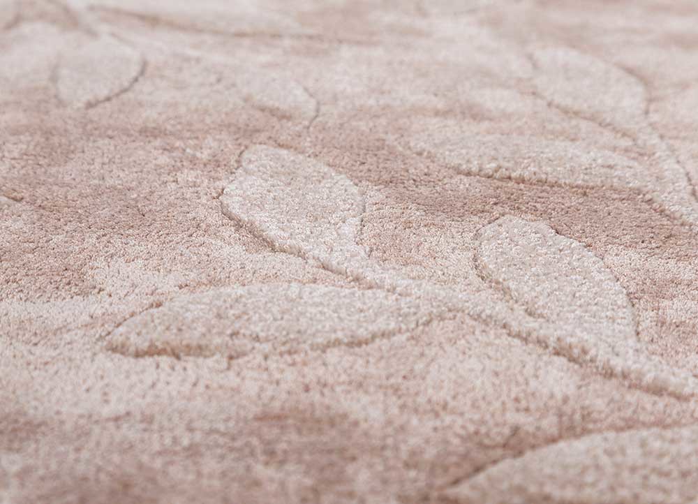 aurelia beige and brown wool and viscose hand tufted Rug - CloseUp