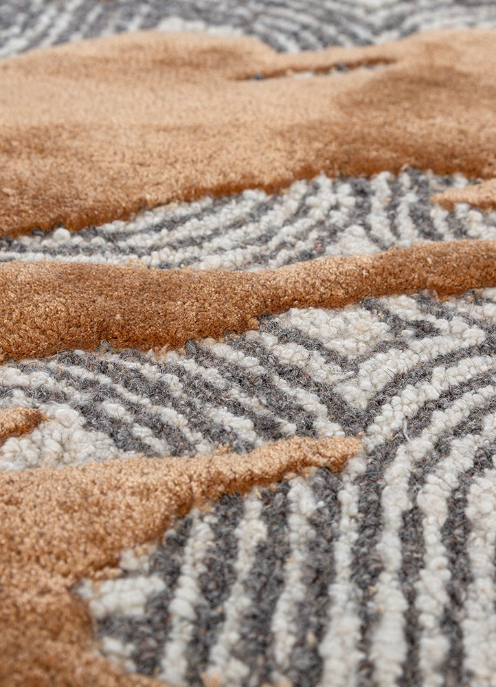 pathways red and orange wool and viscose hand tufted Rug - CloseUp pathways red and orange wool and viscose hand tufted Rug - CloseUp