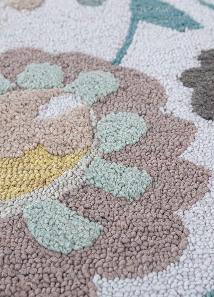 hacienda blue polyester hand tufted Rug - CloseUp hacienda blue polyester hand tufted Rug - CloseUp