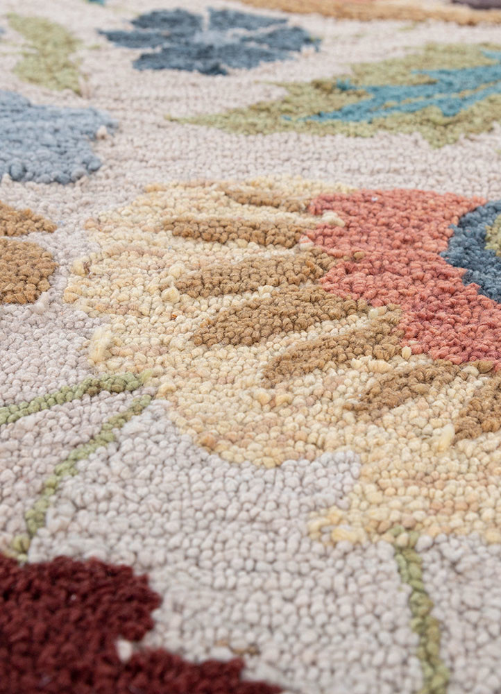 hacienda ivory polyester hand tufted Rug - CloseUp hacienda ivory polyester hand tufted Rug - CloseUp