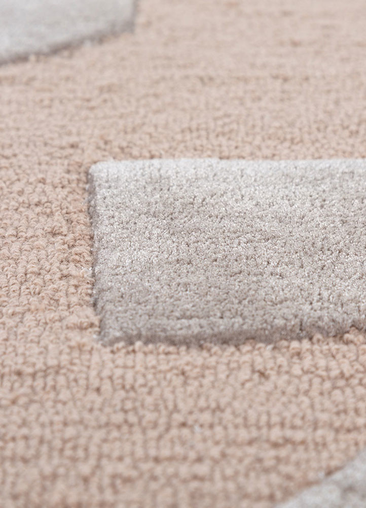 white noise ivory wool and viscose hand tufted Rug - CloseUp white noise ivory wool and viscose hand tufted Rug - CloseUp