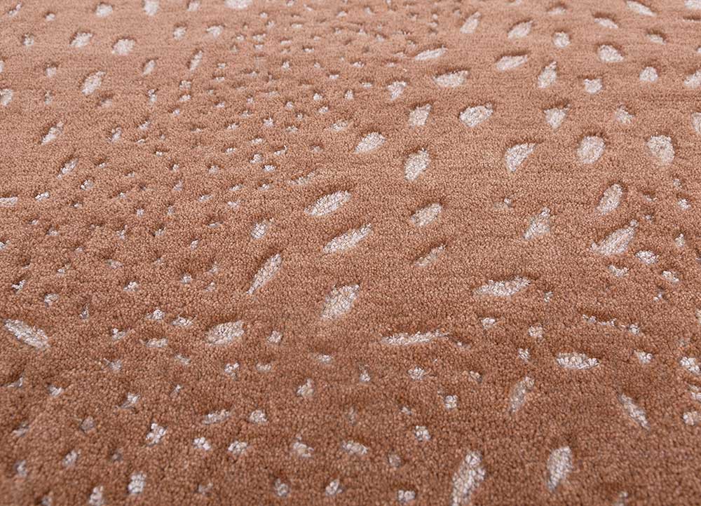 aurelia red and orange wool and viscose hand tufted Rug - CloseUp