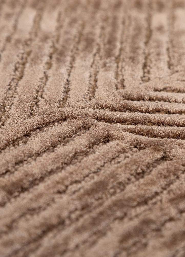 infini beige and brown wool and viscose hand tufted Rug - CloseUp infini beige and brown wool and viscose hand tufted Rug - CloseUp