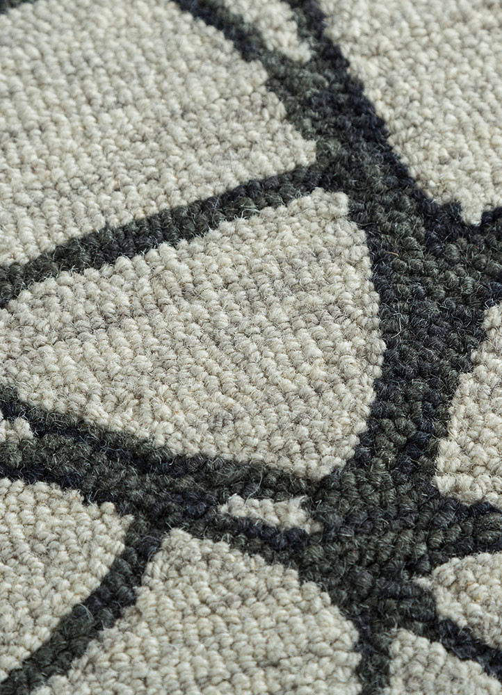 contour grey and black wool hand tufted Rug - CloseUp contour grey and black wool hand tufted Rug - CloseUp