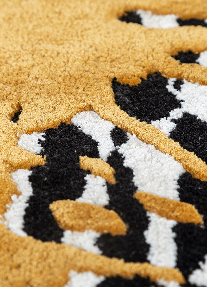 adrift gold wool and viscose hand tufted Rug - CloseUp adrift gold wool and viscose hand tufted Rug - CloseUp
