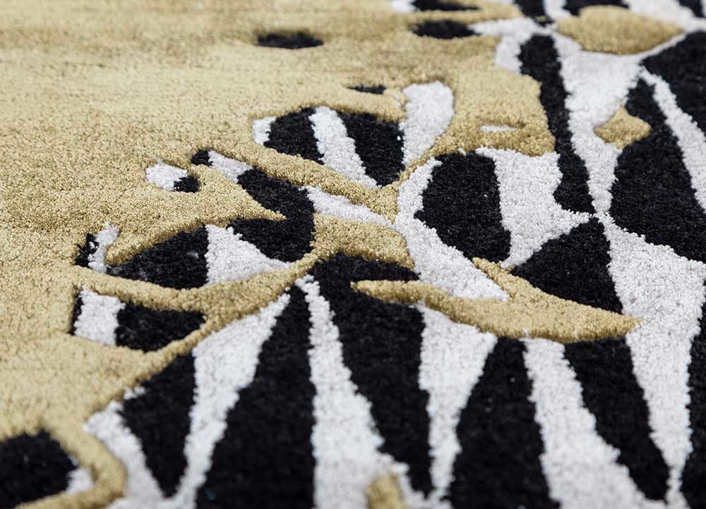 adrift green wool and viscose hand tufted Rug - CloseUp