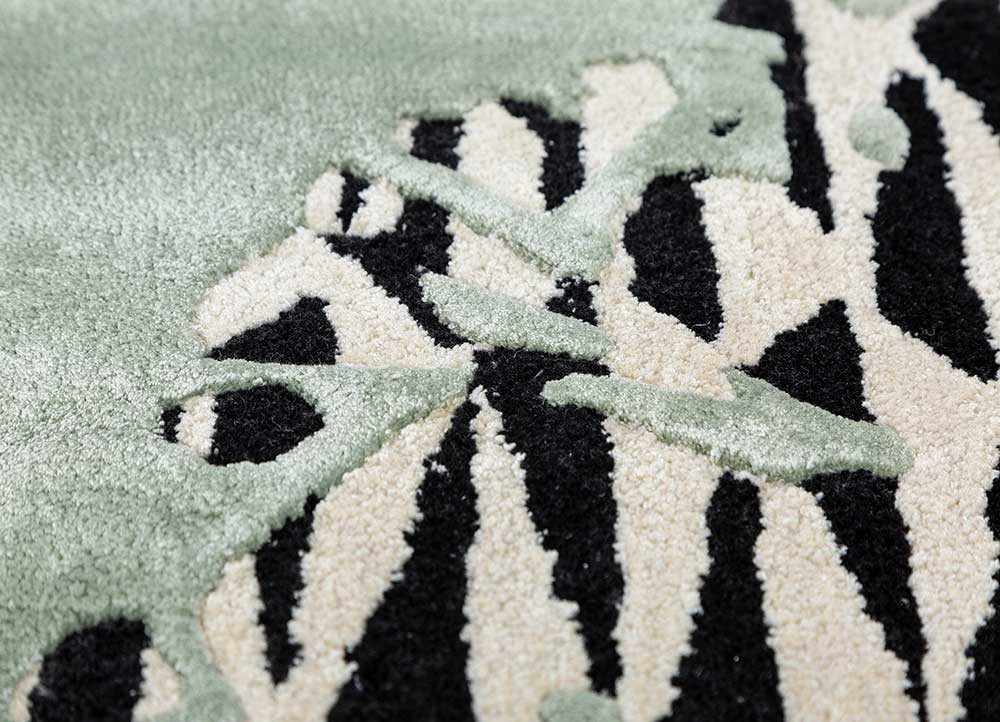 adrift blue wool and viscose hand tufted Rug - CloseUp