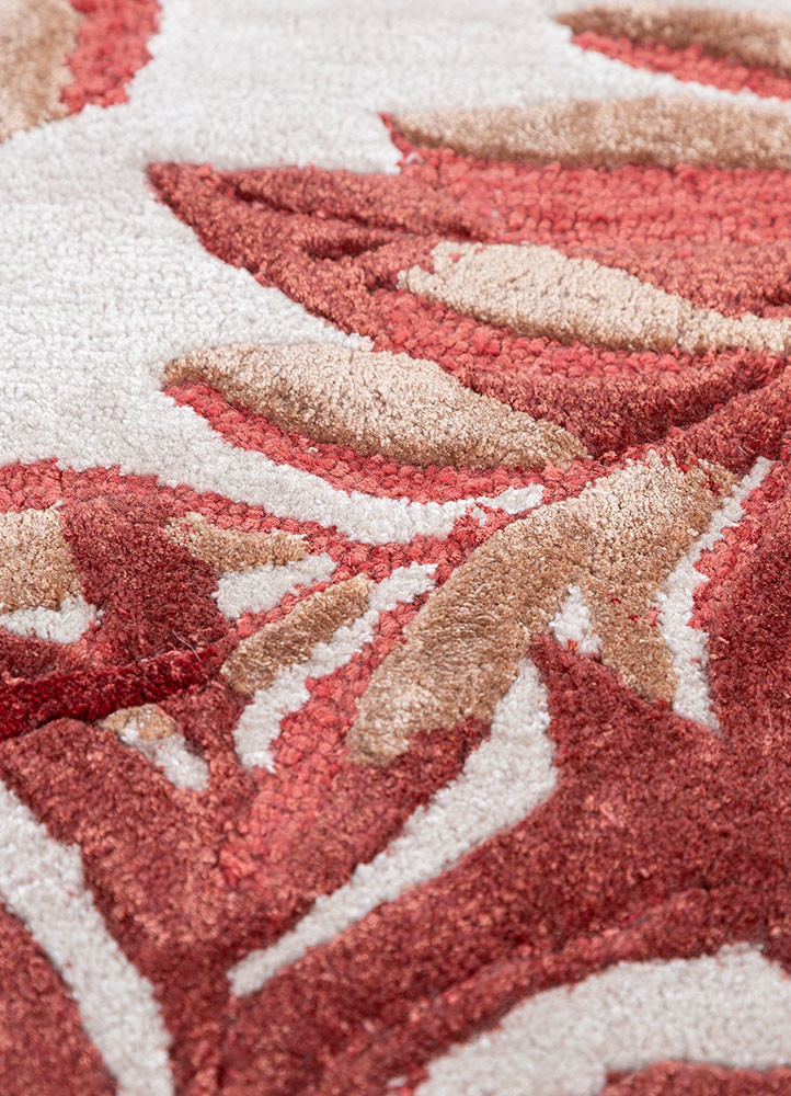 aurelia red and orange wool and viscose hand tufted Rug - CloseUp aurelia red and orange wool and viscose hand tufted Rug - CloseUp