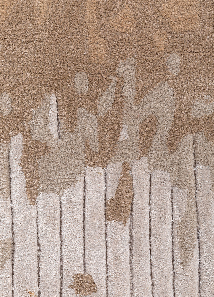 white noise ivory wool and viscose hand tufted Rug - CloseUp white noise ivory wool and viscose hand tufted Rug - CloseUp