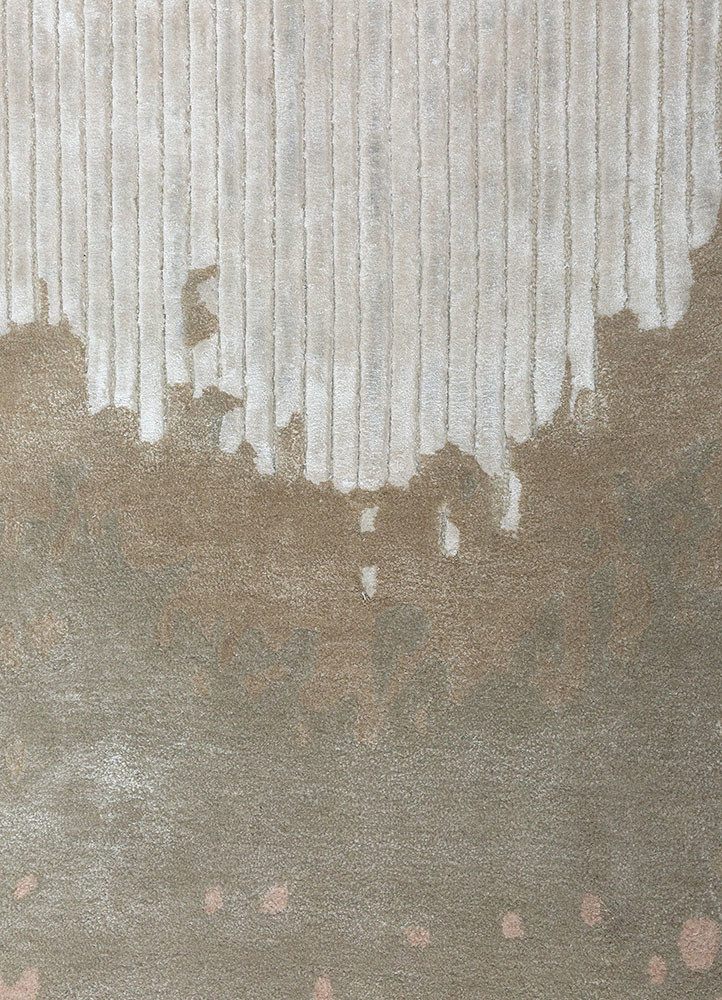 white noise ivory wool and viscose hand tufted Rug - CloseUp white noise ivory wool and viscose hand tufted Rug - CloseUp