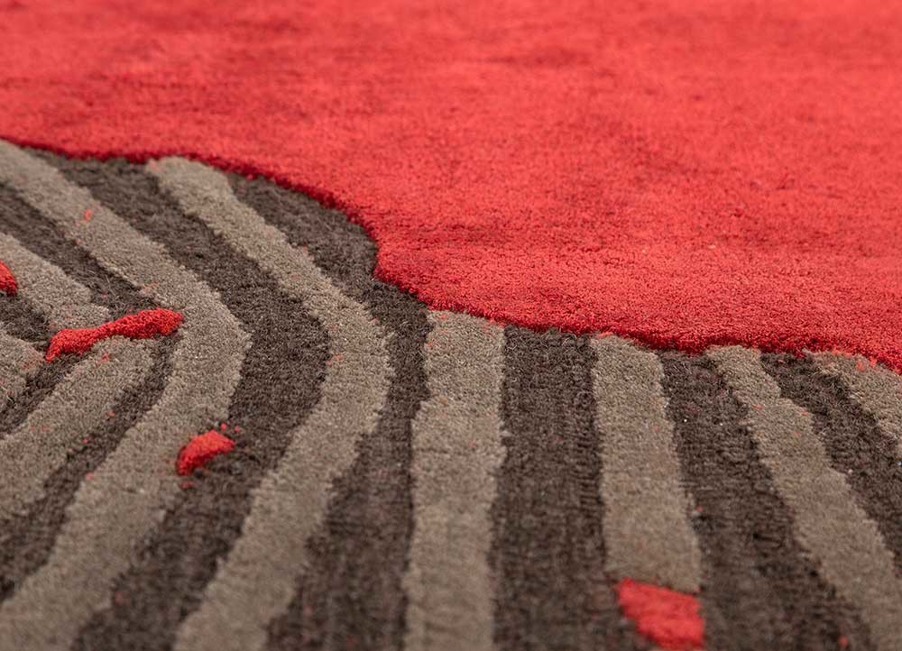 adrift beige and brown wool and viscose hand tufted Rug - CloseUp