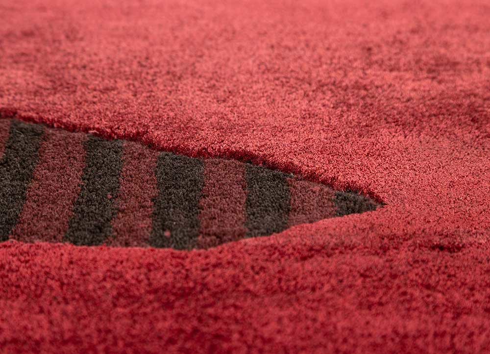 adrift red and orange wool and viscose hand tufted Rug - CloseUp