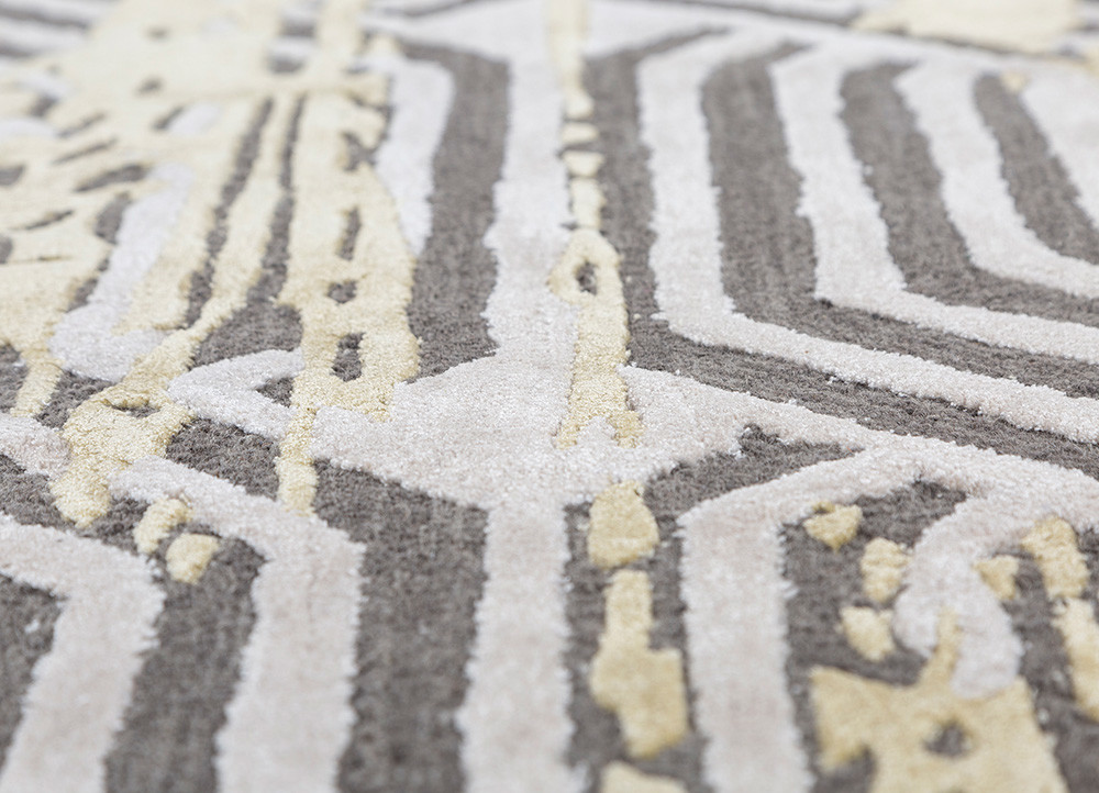 adrift gold wool and viscose hand tufted Rug - CloseUp