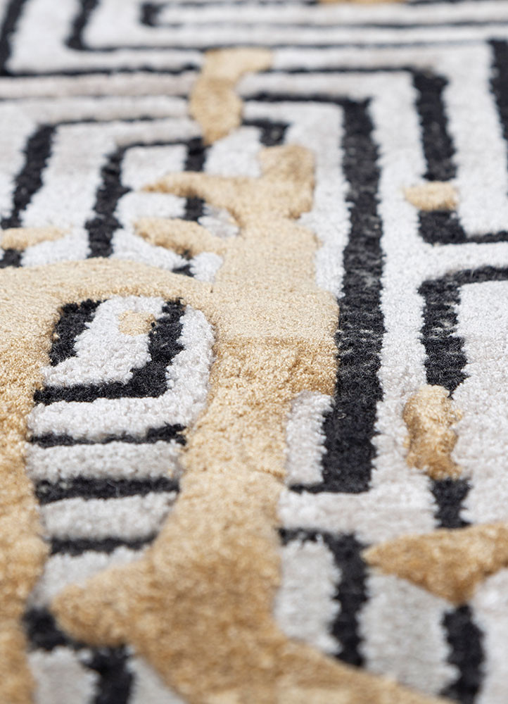 adrift gold wool and viscose hand tufted Rug - CloseUp adrift gold wool and viscose hand tufted Rug - CloseUp