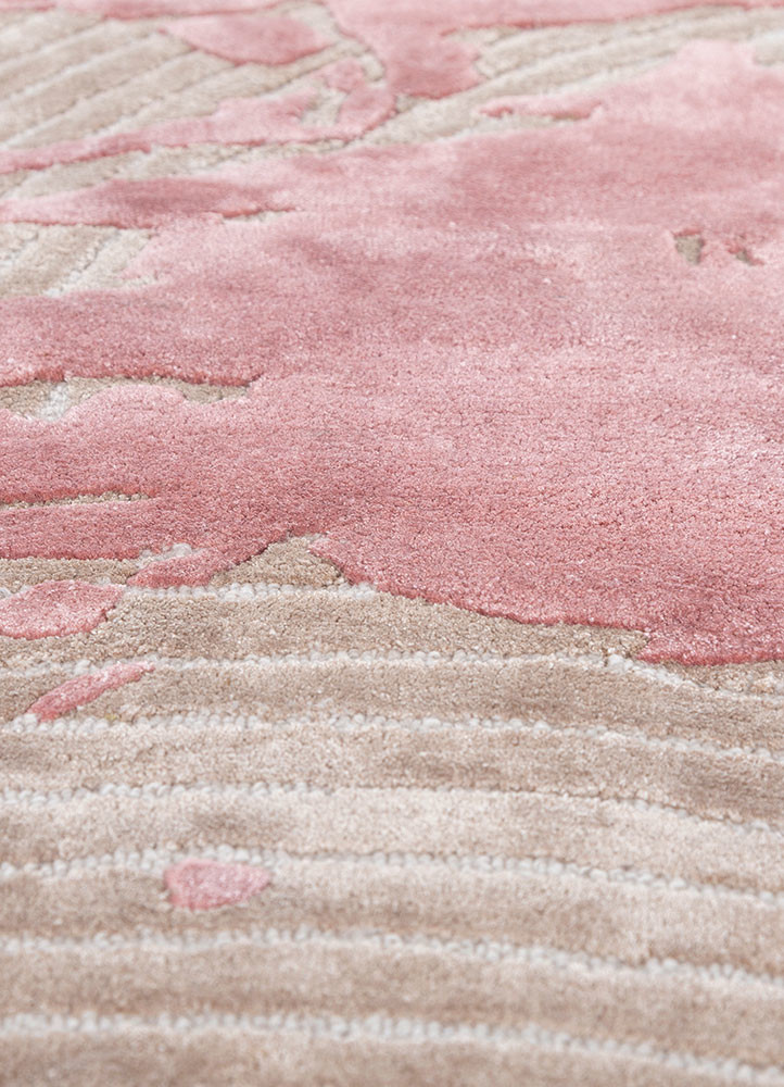 adrift beige and brown wool and viscose hand tufted Rug - CloseUp