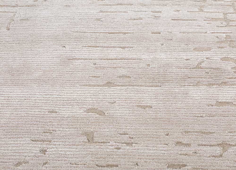 white noise ivory wool and viscose hand tufted Rug - CloseUp