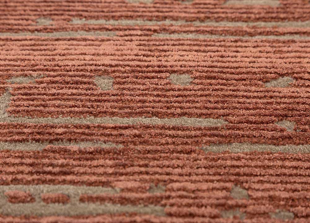white noise red and orange wool and viscose hand tufted Rug - CloseUp white noise red and orange wool and viscose hand tufted Rug - CloseUp