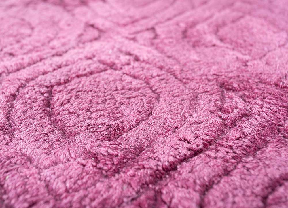 cera pink and purple viscose hand tufted Rug - CloseUp