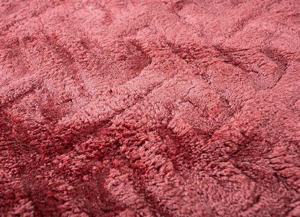 cera red and orange viscose hand tufted Rug - CloseUp cera red and orange viscose hand tufted Rug - CloseUp