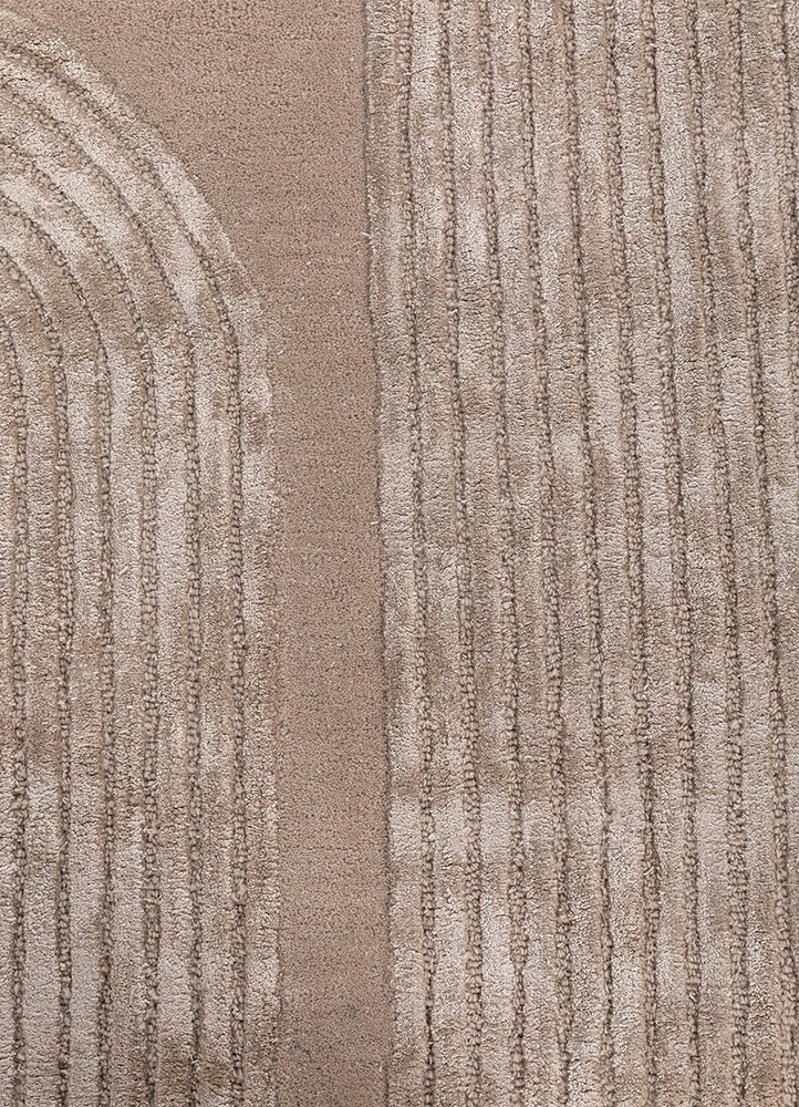 caliedo ivory wool and viscose hand tufted Rug - CloseUp caliedo ivory wool and viscose hand tufted Rug - CloseUp