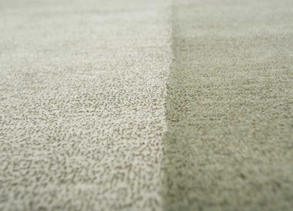 chroma green wool and viscose hand tufted Rug - CloseUp