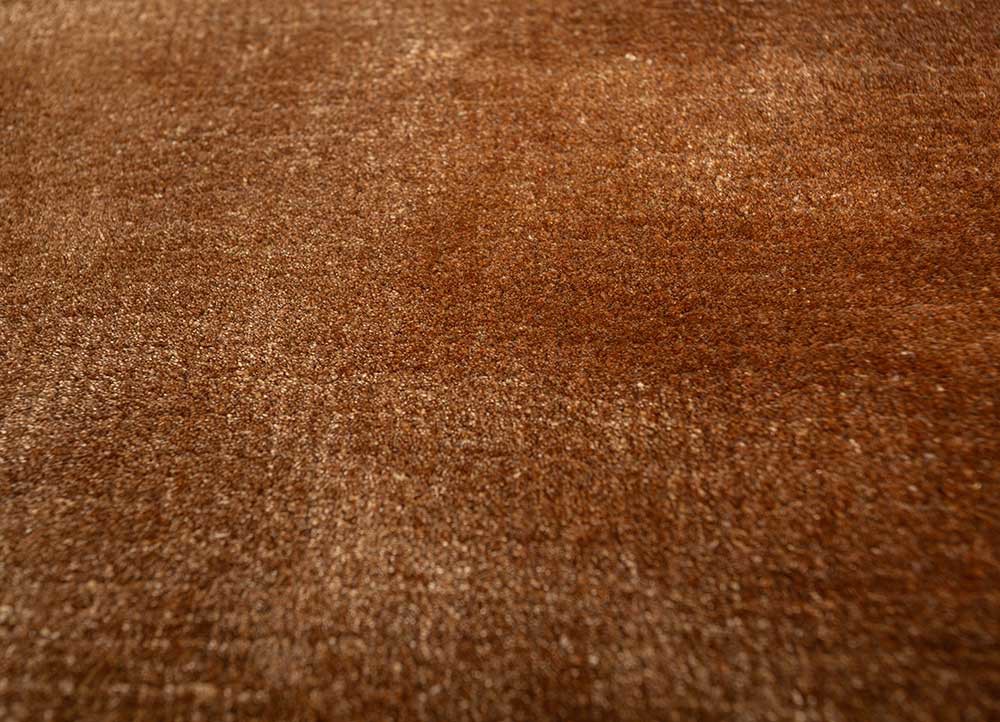 cera red and orange viscose hand tufted Rug - CloseUp