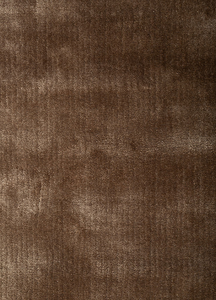 cera beige and brown viscose hand tufted Rug - CloseUp