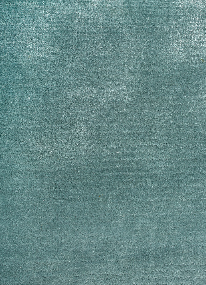 cera blue viscose hand tufted Rug - CloseUp