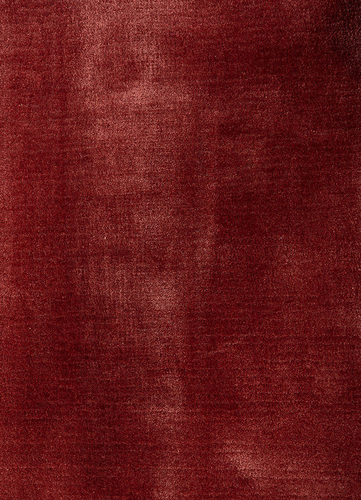 cera red and orange viscose hand tufted Rug - CloseUp