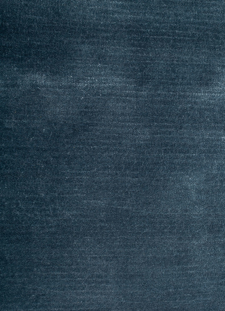 cera blue viscose hand tufted Rug - CloseUp