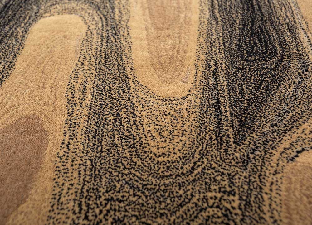 linear ivory wool hand tufted Rug - CloseUp