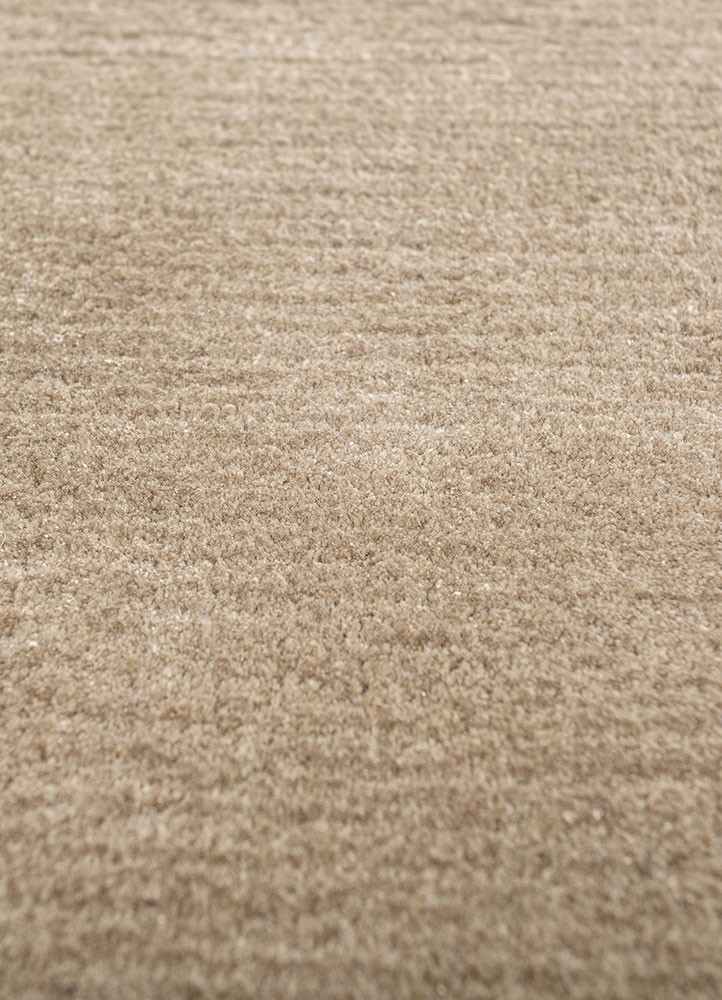 cera beige and brown wool and viscose hand tufted Rug - CloseUp