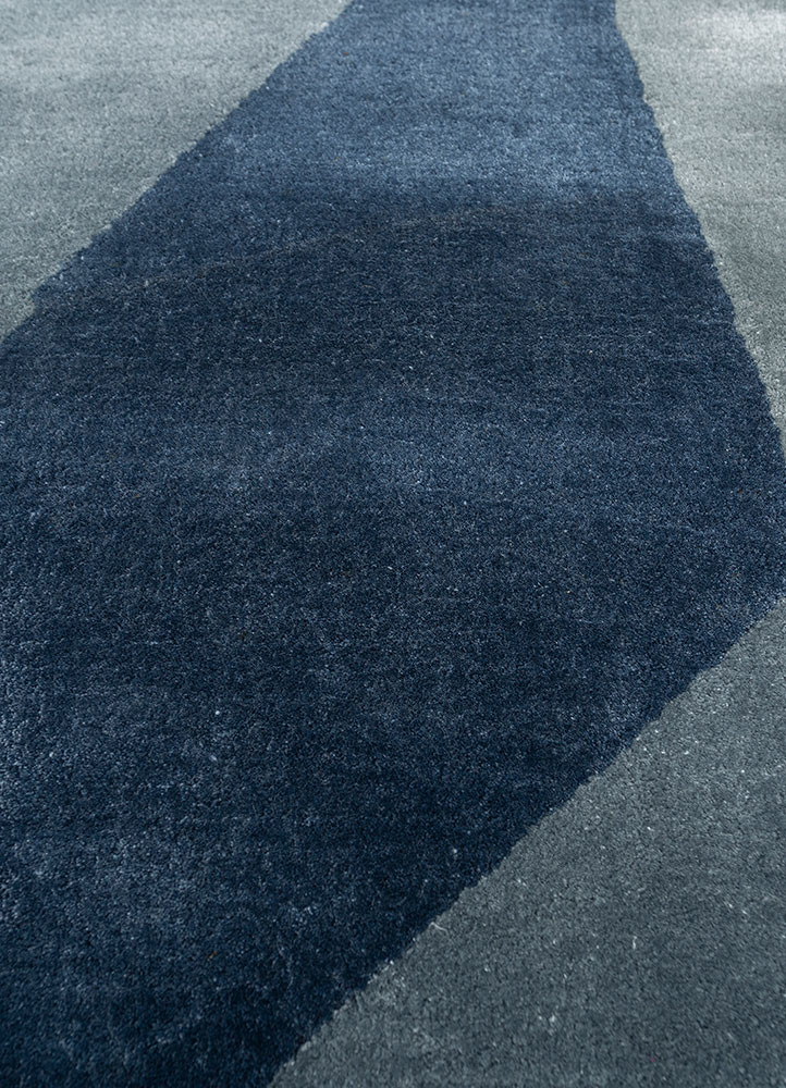come around blue viscose hand tufted Rug - CloseUp come around blue viscose hand tufted Rug - CloseUp