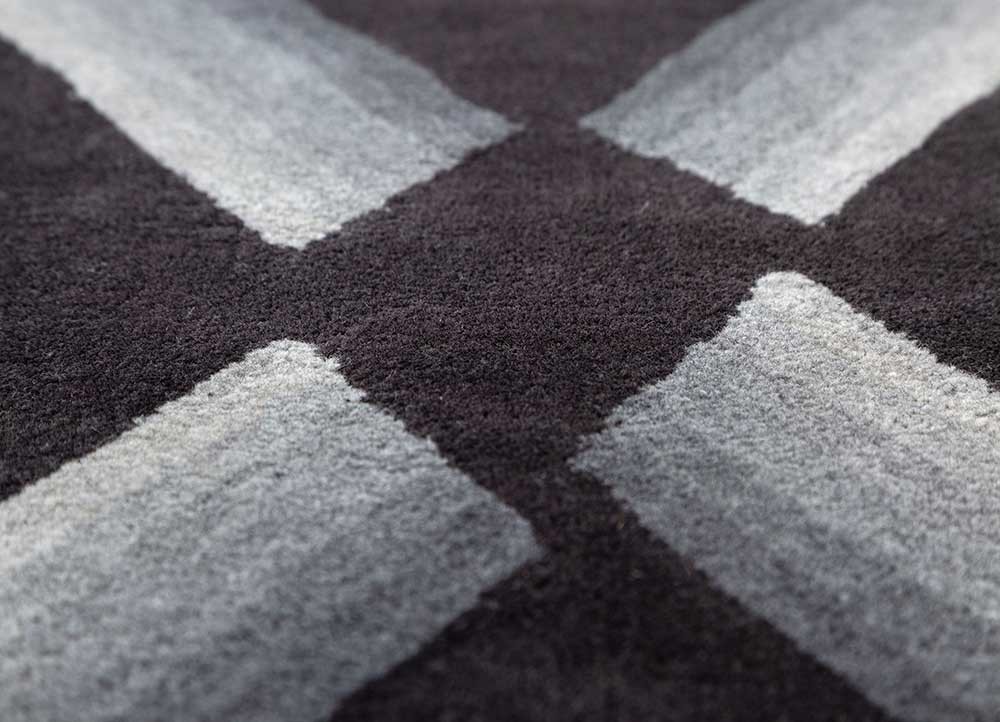 chroma blue wool hand tufted Rug - CloseUp